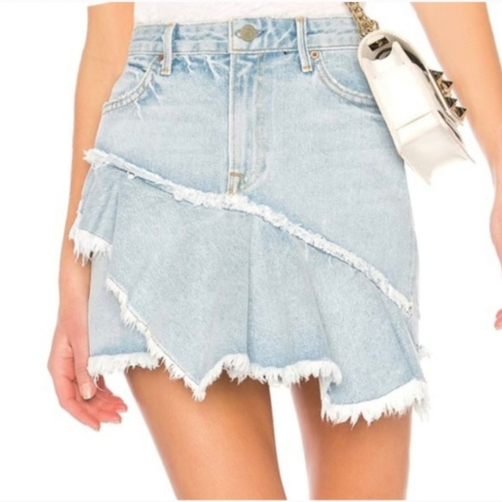 GRLFRND Sky Blue Denim with Distressed Edge Made In USA 32